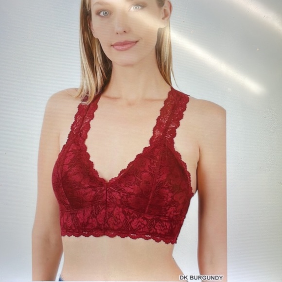Last one ! Burgundy stretch lace Bralettes 🔥 - Picture 2 of 3